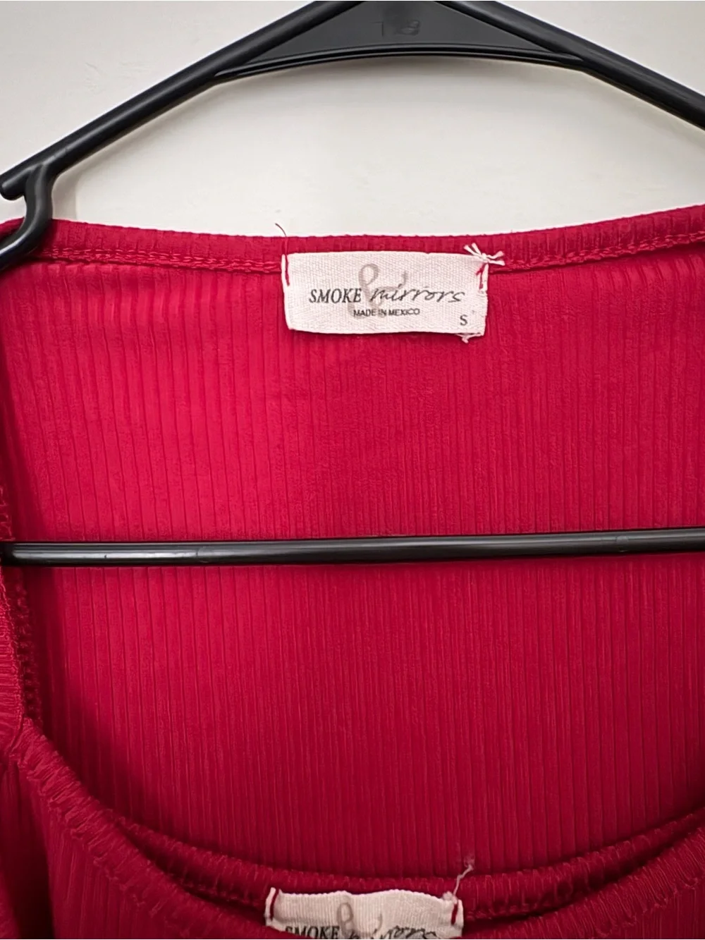 Classic Red Ribbed Camisole Dress